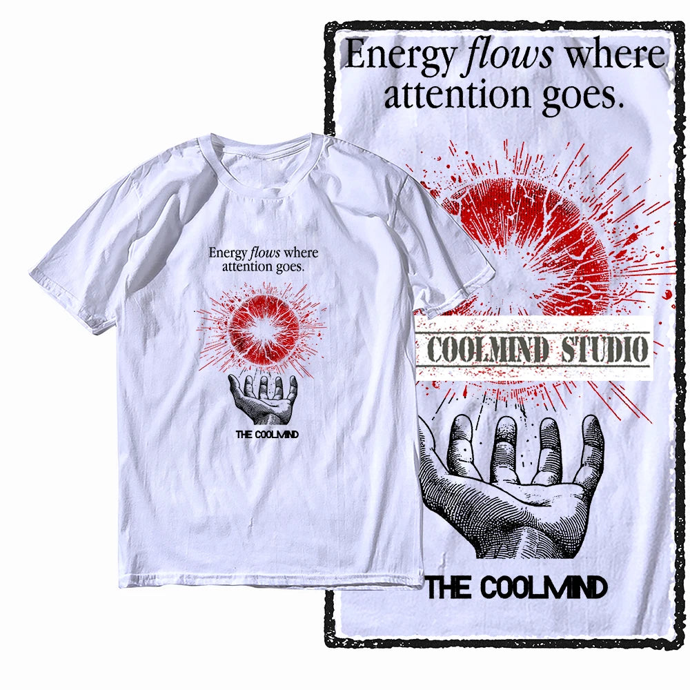 COOLMIND Cosmic Focus Graphic Cotton T-Shirt | Streetwear