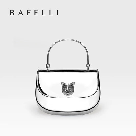 BAFELLI Women's Genuine Cowhide Leather Cat Handbag