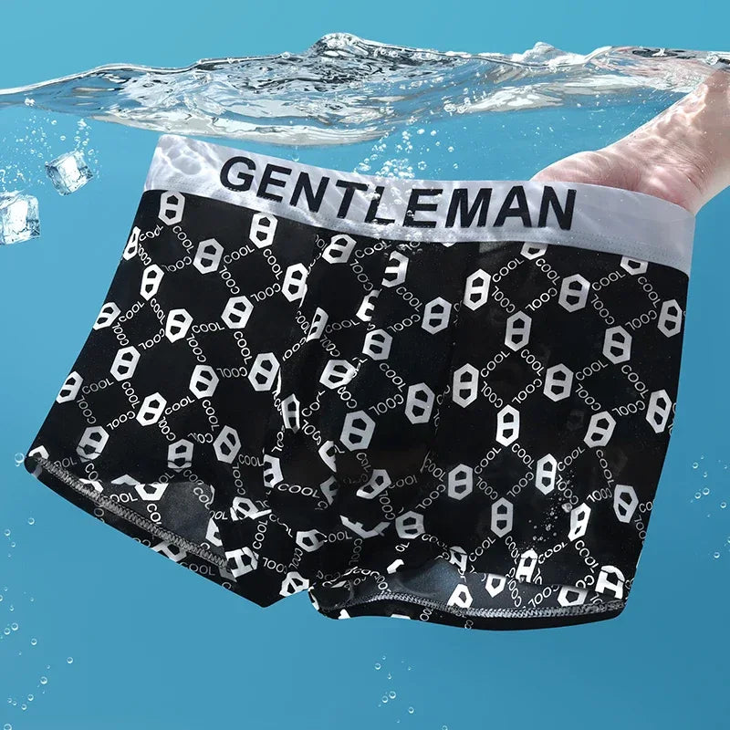 Men's Ice Silk Boxer Shorts - ShopHub