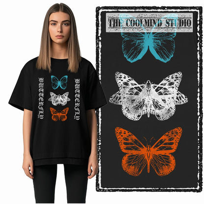 COOLMIND X0119 Wings of Joy Butterfly Cotton Tee