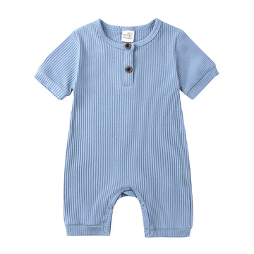 Kids Tales Little Everyday Ribbed Cotton-Blend Baby Romper