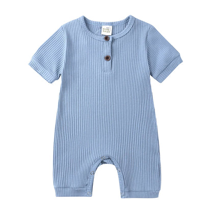 Kids Tales Little Everyday Ribbed Cotton-Blend Baby Romper