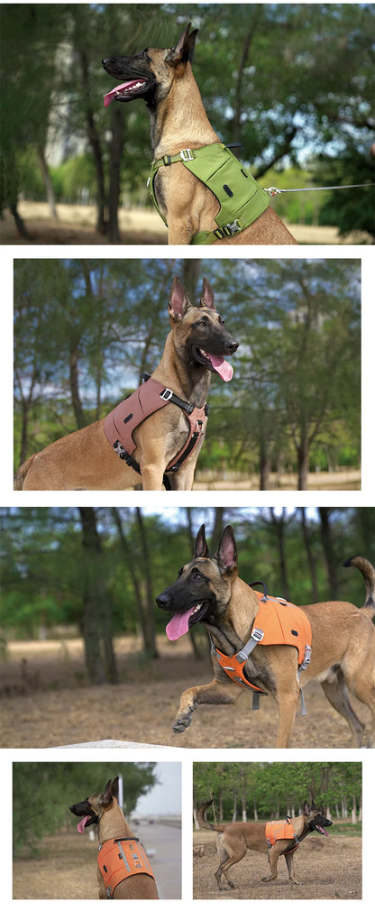Truelove Dog Backpack Pet Harness Manufacturer Adjustable Tactical Handle Full Body Dog Vest for Hiking Training Outdoor TLB2251