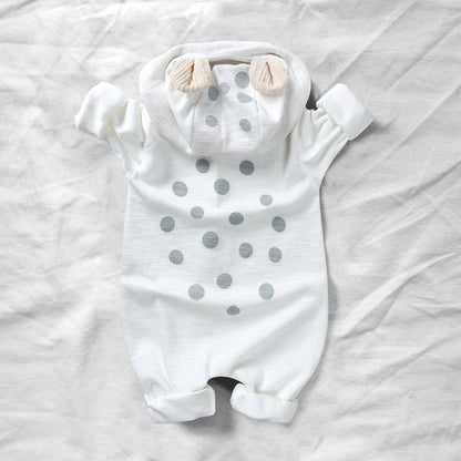 Kids Tales Little Wanderer Cotton-Blend Hooded Baby Romper