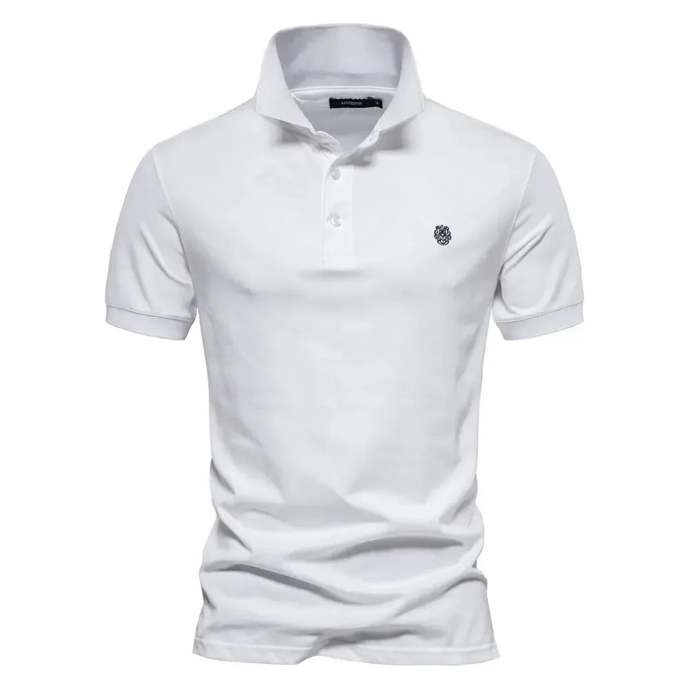 AIOPESON's 100% Cotton Embroidery Polo Shirts - ShopHub