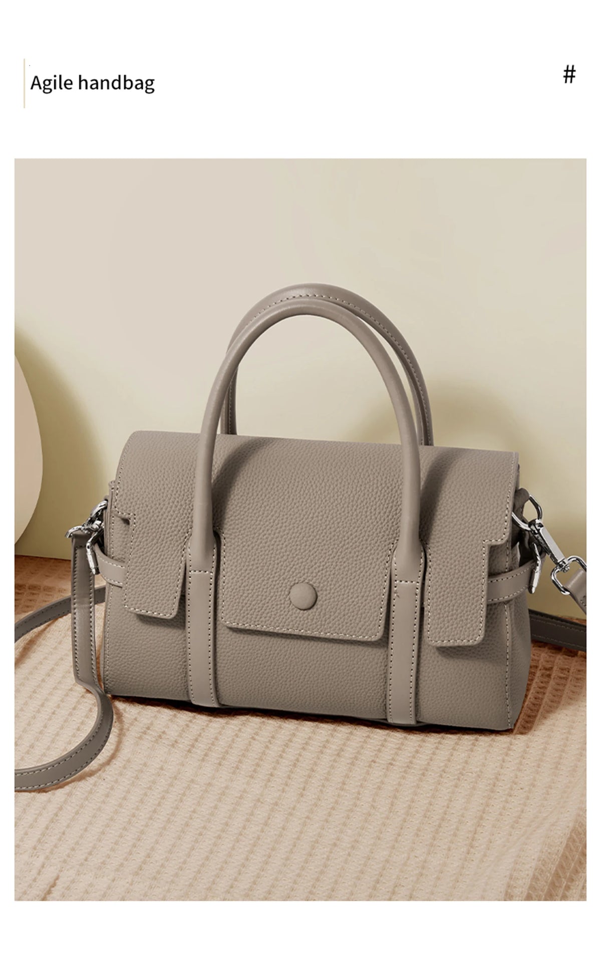 FOXER Retro Luxury Top-handle Bag for Women Genuine Leather Laies Shoulder Bag Female Crossbody Handbag Work Purse 2026 New