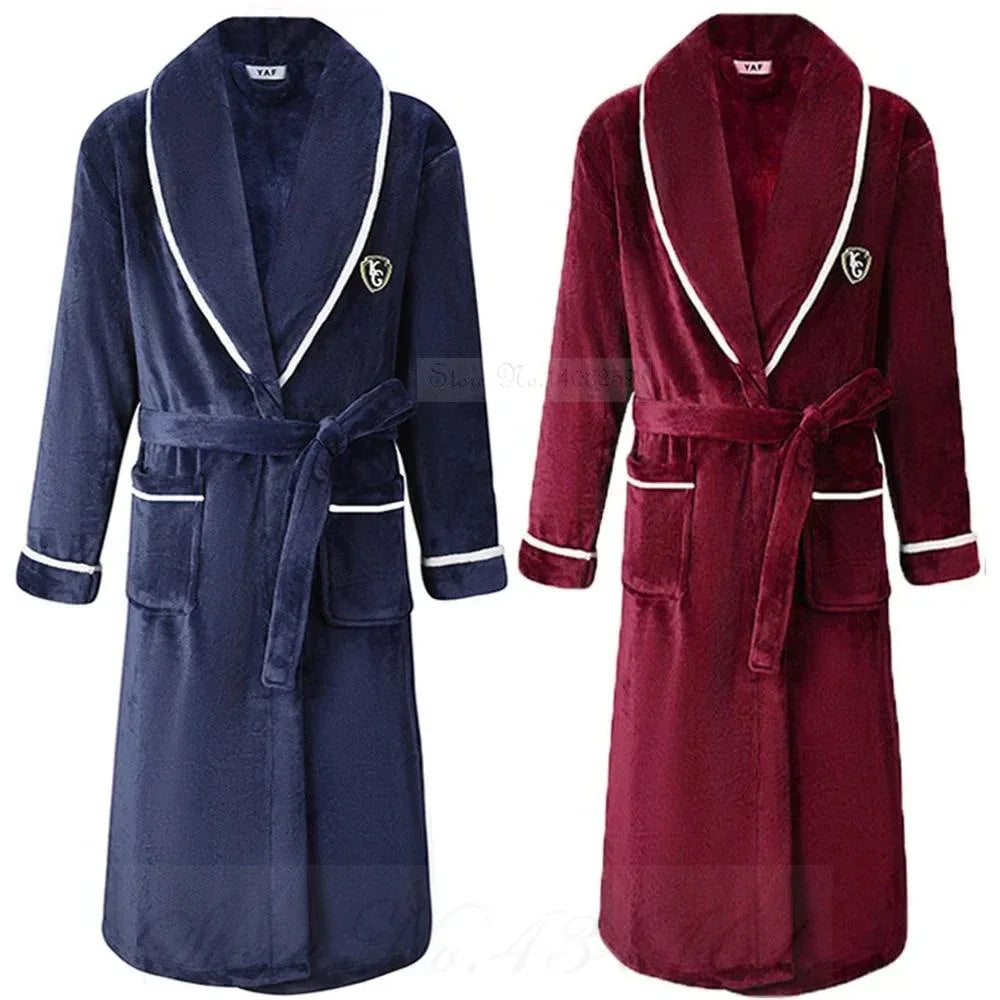 Plus Size Flannel Men’s Robes - ShopHub
