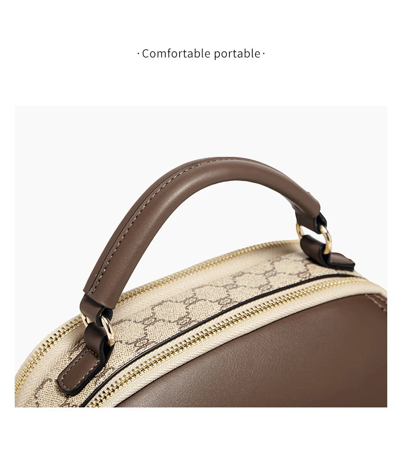 FOXER Lady's Shoulder Bag PVC Leather Casual Handbag Vintage Female Crossbody Bag Fashion Commute Boston Bag