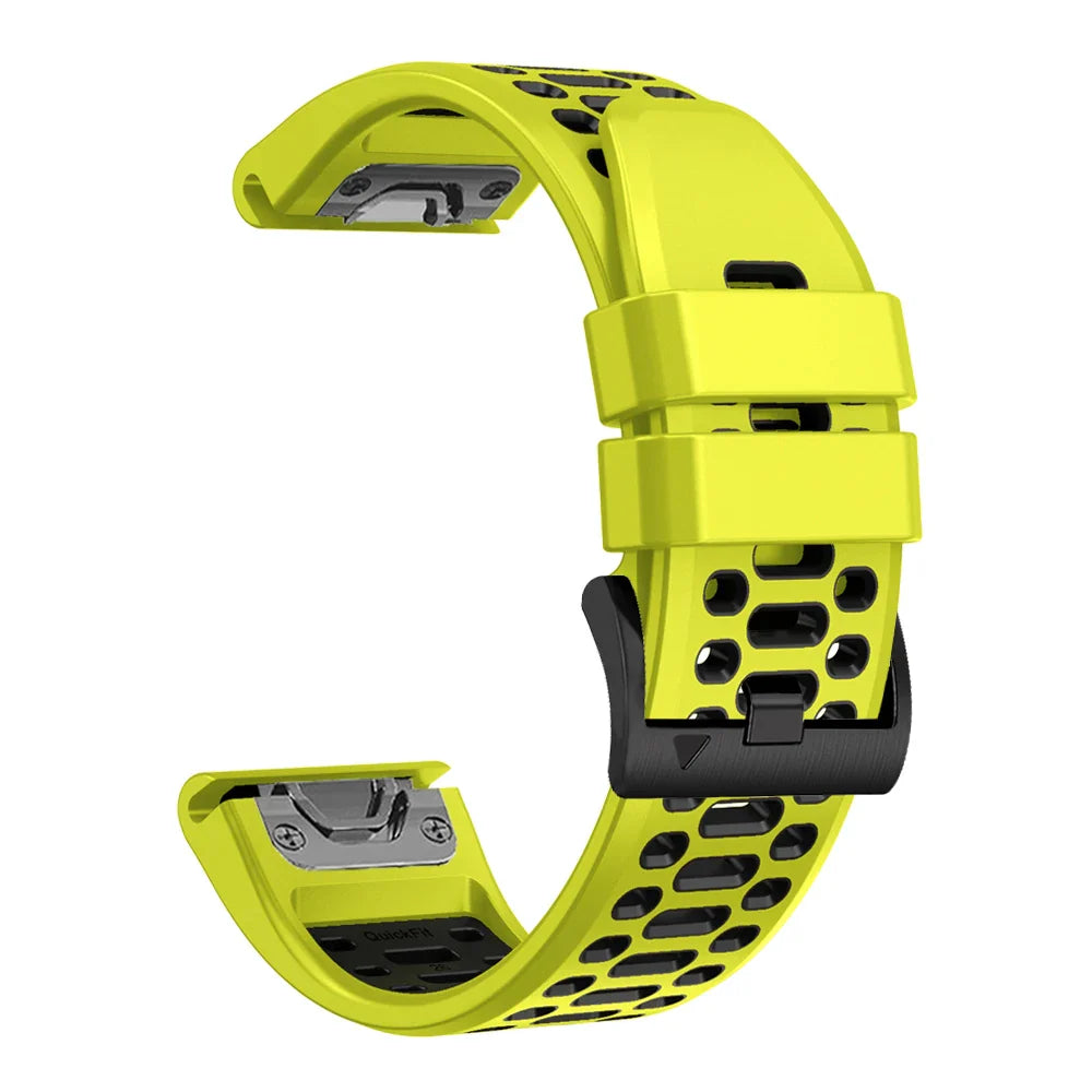 Quickfit Silicone Watch Band for a Range of Garmin Watches (26mm) (See list of models in the description) Habicare