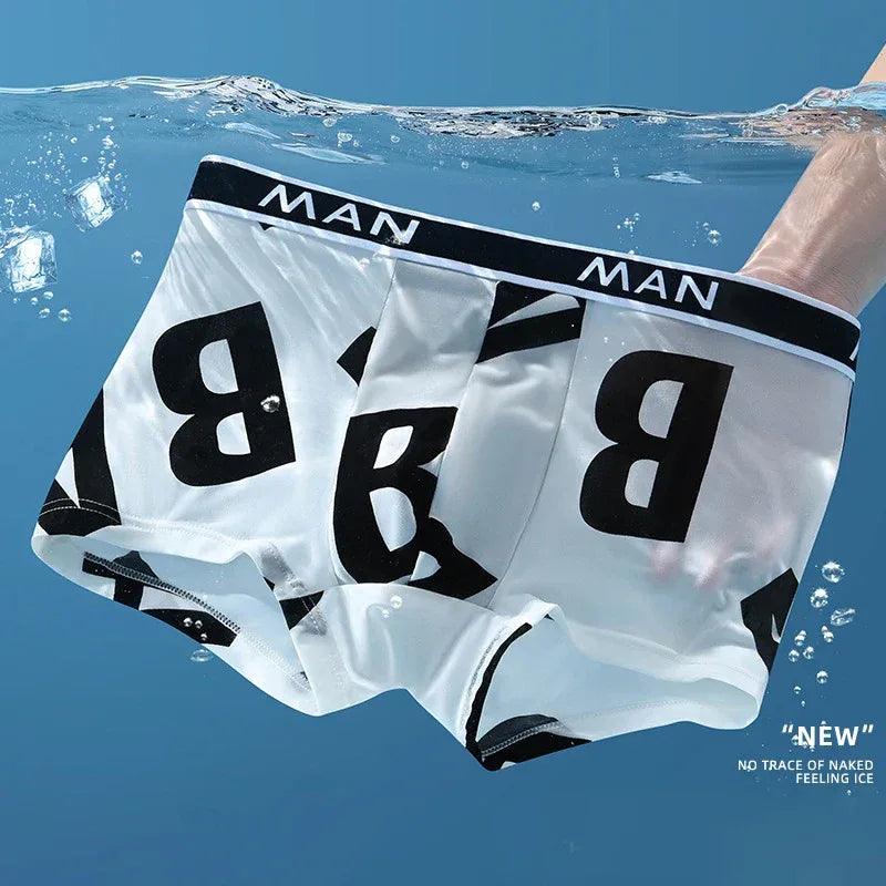 Men's 4 Pack Ice Silk Boxer Shorts - ShopHub