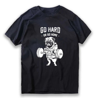 COOLMIND Aa41-P150T Pug Life Graphic Cotton Tee