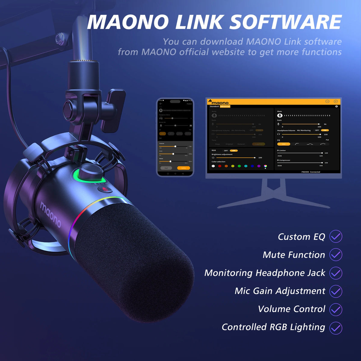 MAONO PD200XS USB/XLR Dynamic Microphone