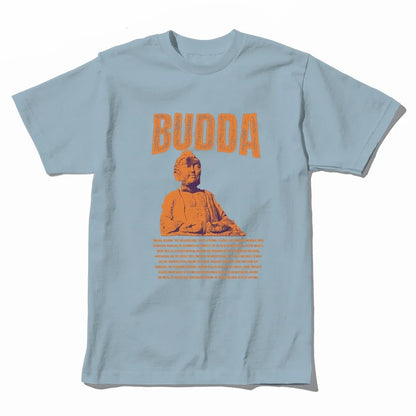 COOLMIND U0003 Buddha Statue Graphic Cotton Tee