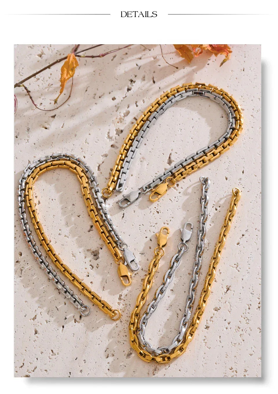 22cm High Quality Stainless Steel Metal Chain Bracelet Bangle - ShopHub