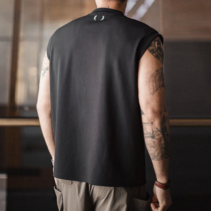 MADEN Heavyweight Ribbed V-Neck Tank Top
