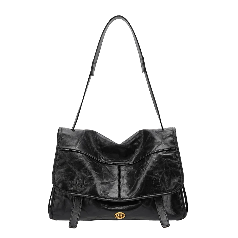 FOXER Wrinkled Genuine Leather Women's Crossbody Bag