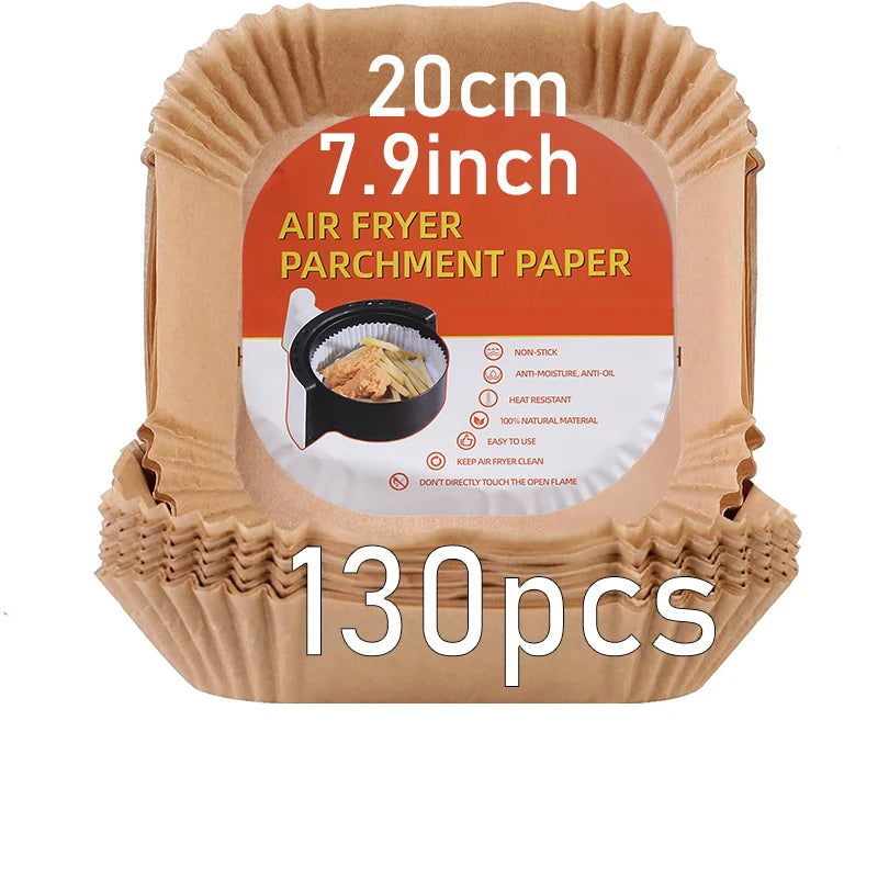 Disposable Square Air Fryer Molds, 20cm & 23cm