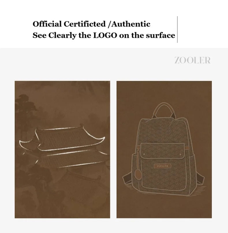 ZOOLER Nylon Embossed Backpack