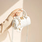 FOXER 2026 New Women's Handbag Fashion Barrel Bag Textured Cowhide Leather Lady Crossbody Bag Casual Commuter Shoulder Purse