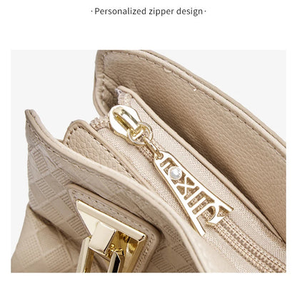 FOXER Lady's Handbag Genuine Leather 2026 Elegant Female Shoulder Bag Luxury Design Crossbody Bag Diamond Embossing Commute Work