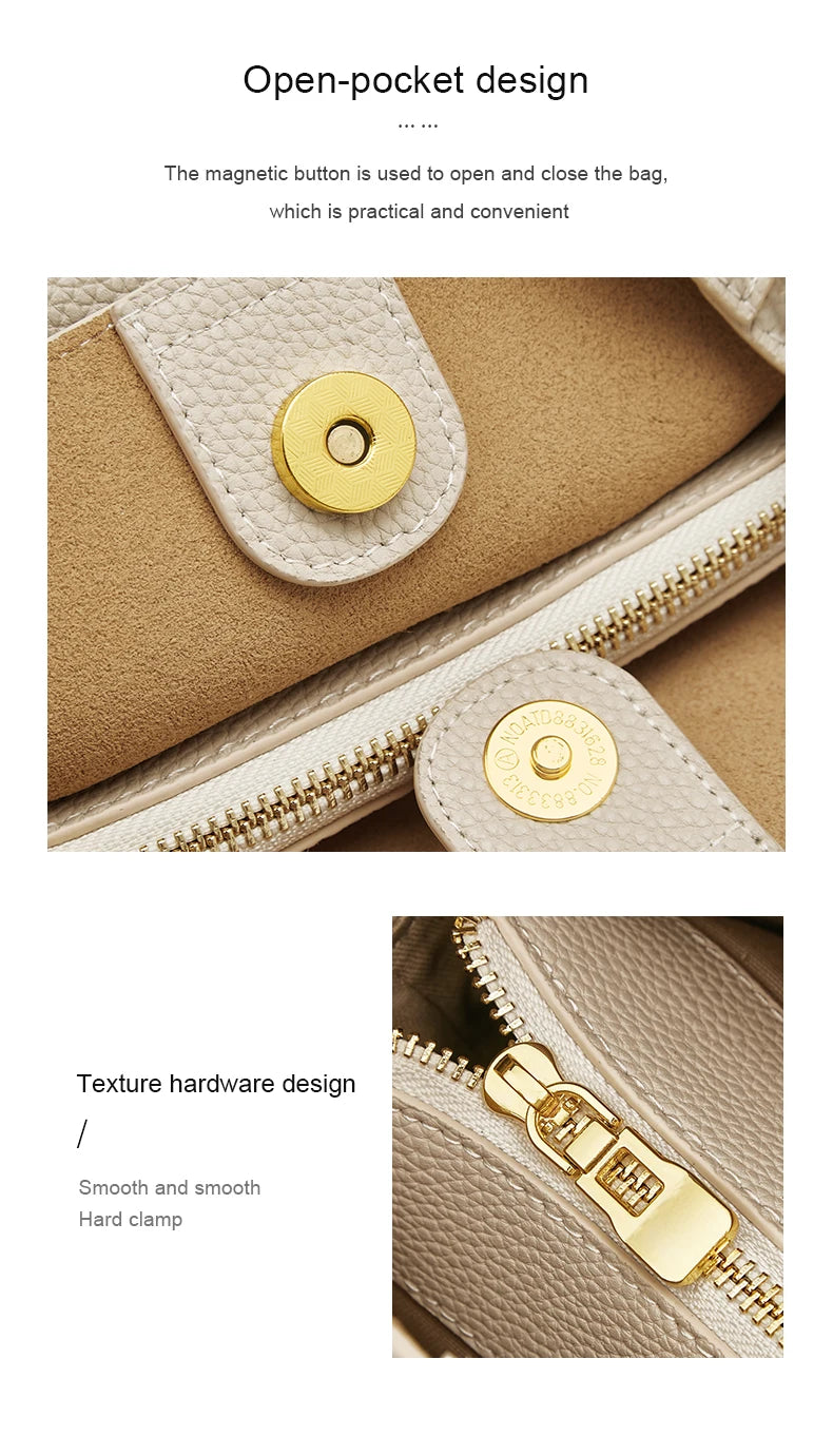 FOXER Split Leather Crossbody Shoulder Bag