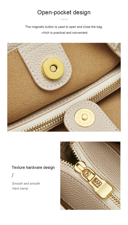 FOXER Split Leather Crossbody Shoulder Bag