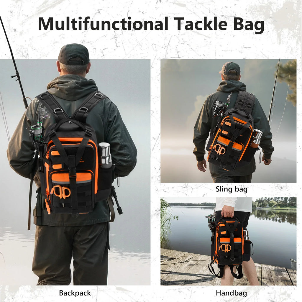 BASSDASH Fishing Backpack Convertible Sling Bag ShopHub