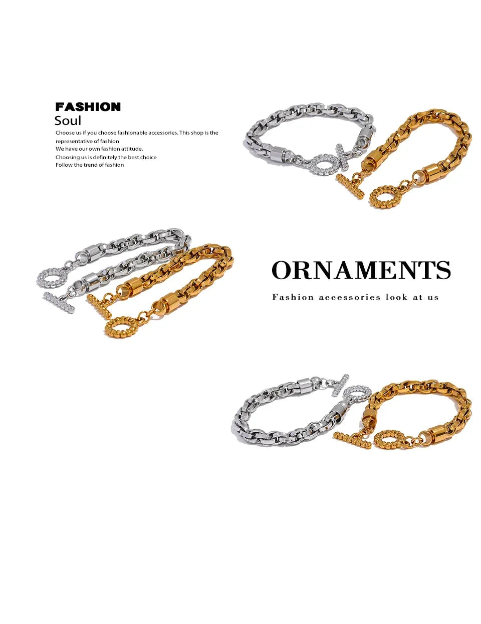 Stainless Steel Thicker Link Chain Bracelet - ShopHub