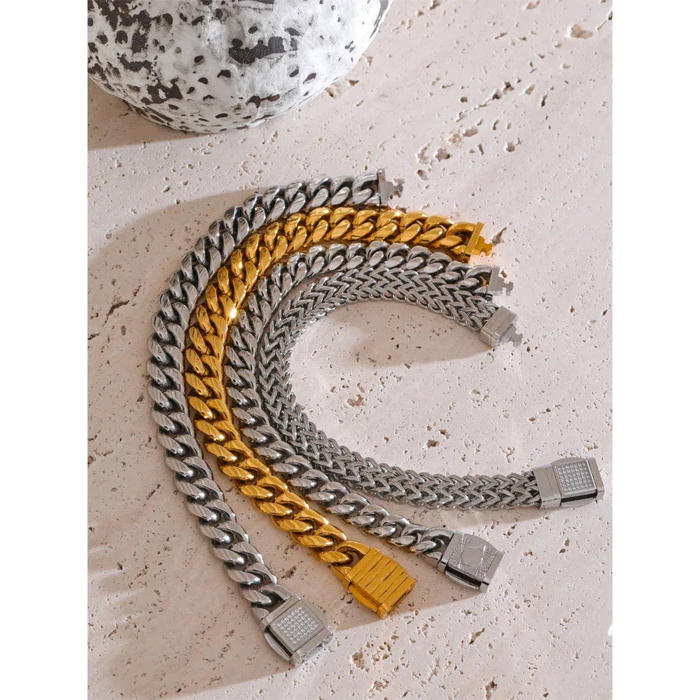 16 Cuban Chain Men's Bracelet Bangle - ShopHub