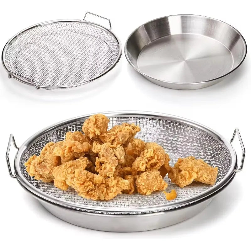 Stainless Steel Cooling Rack & Tray, Kitchen Tools, Kitchen Items & Accessories, Multifunctional for Frying & Barbecue