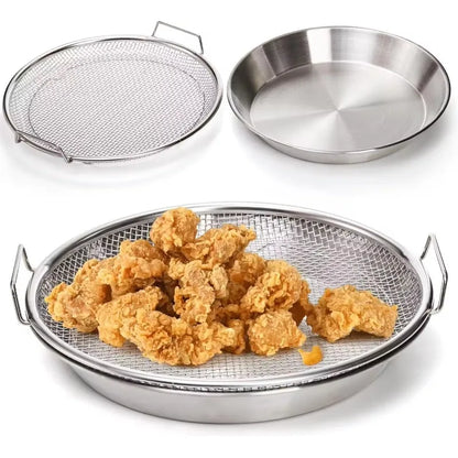 Stainless Steel Cooling Rack & Tray, Kitchen Tools, Kitchen Items & Accessories, Multifunctional for Frying & Barbecue