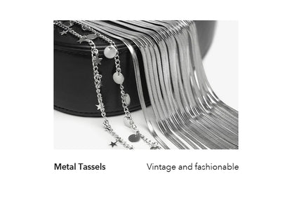 BAFELLI Tassel Genuine Leather Saddle Bag