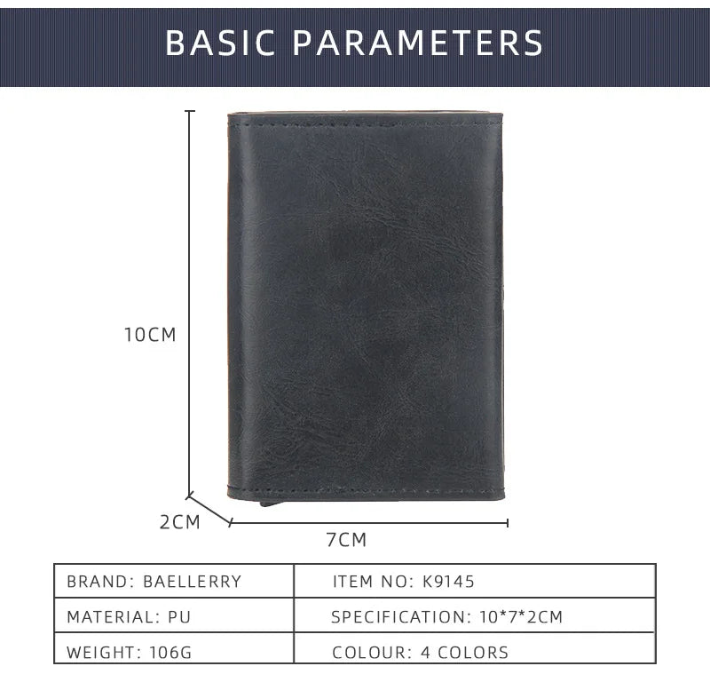 Pop Up Credit Card Holder Wallets