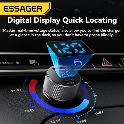 Essager Dual-port 45W USB-C car charger
