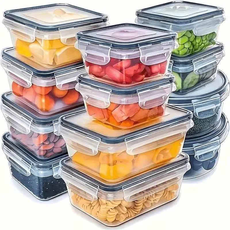 6-Piece Plastic Food Storage Containers Set