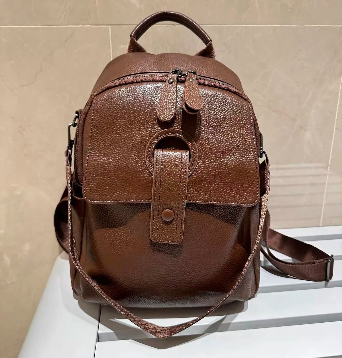 HOT ZOOLER Full Skin 100% Genuine Leather Backpack Women's Bag Classic 2026 New Large Backpack Designer Business Need #SC1700