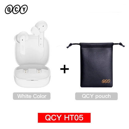 QCY HT05 ANC Wireless Earbuds - TWS Bluetooth 5.2 with 40dB Active Noise Cancellation and In-Ear Mics