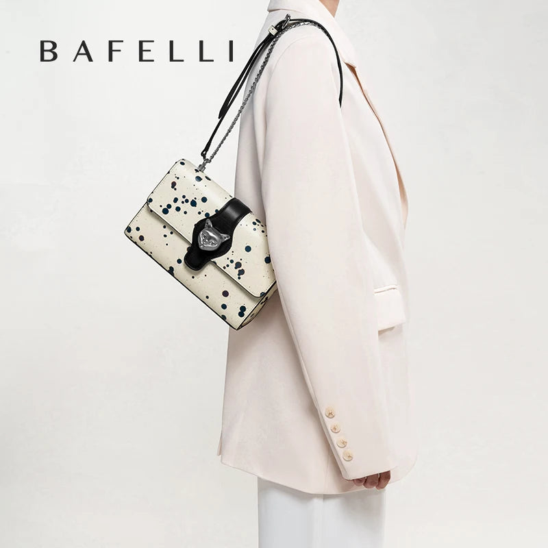 BAFELLI Genuine Leather Messenger Bag