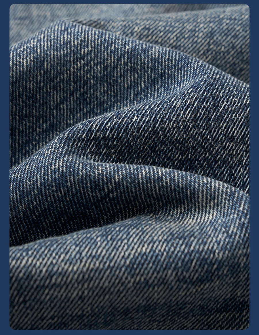 SIMWOOD High Standard 2026 Spring New 13oz Cotton Hemp Washed Vintage Jeans for Men,Classic Retro Casual Denim Trousers
