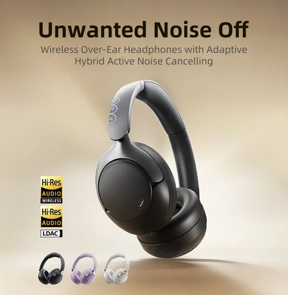 QCY H3 PRO Wireless Headphones with Adaptive ANC, 50dB Noise Cancellation, Hi-Res LDAC Audio, and Bluetooth 5.4 Dual Connection - ShopHub