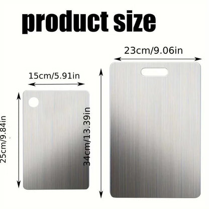 2pcs Stainless Steel Cutting Board Set