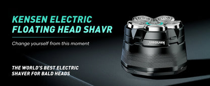 KENSEN Replaceable Blade S15 Head Shaver - Waterproof Stainless Steel Razor Blade for FK-8750 Cutter