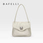 BAFELLI Chained Genuine Leather Satchel Bag