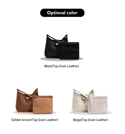 BAFELLI Natural Cattle Leather Bucket Bag