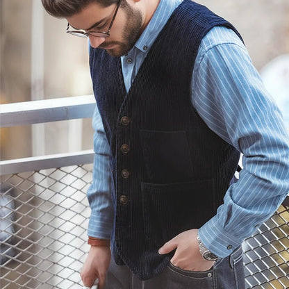 MADEN Corduroy Workwear Waistcoat