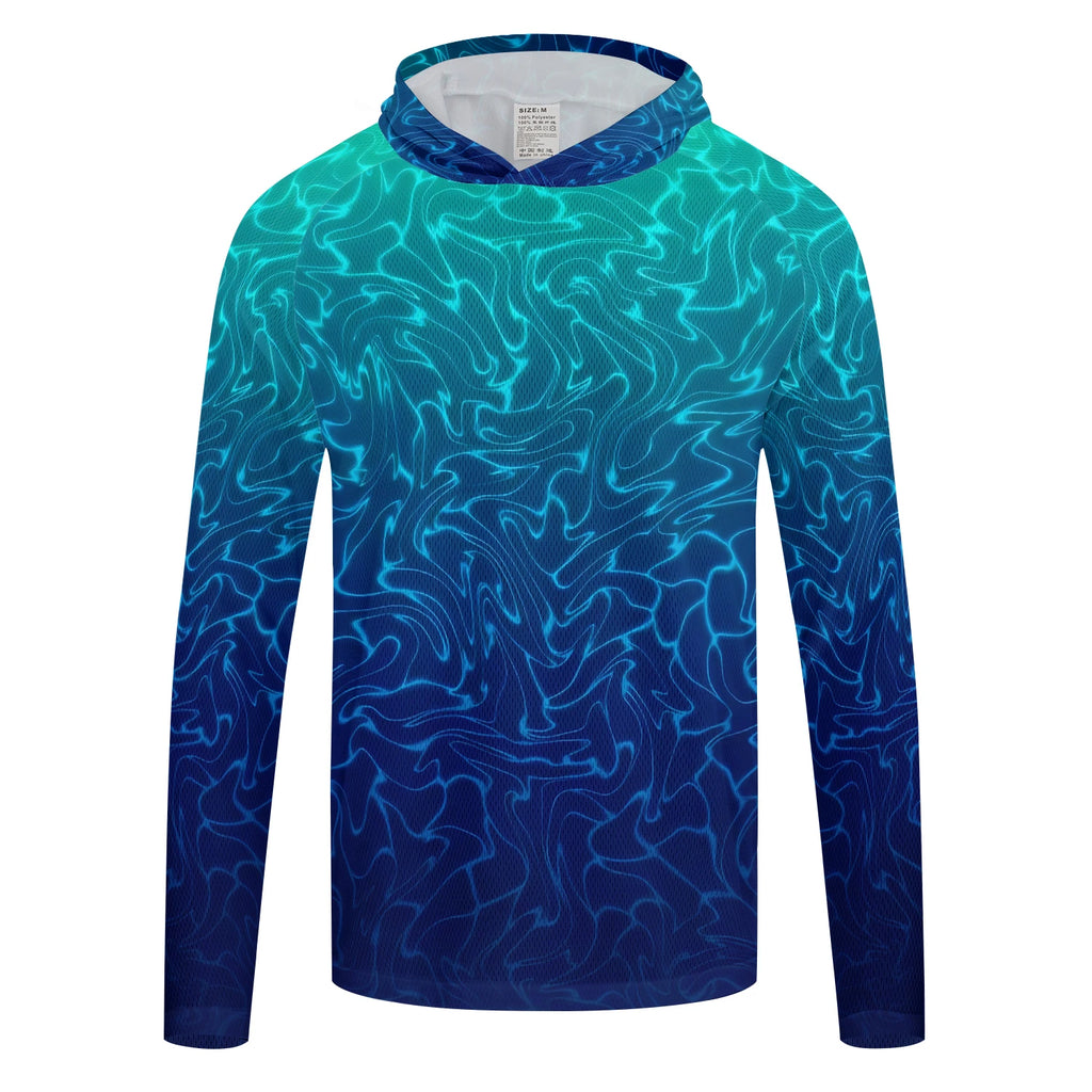 Men's Long Sleeve Fishing Shirt with Hoodie