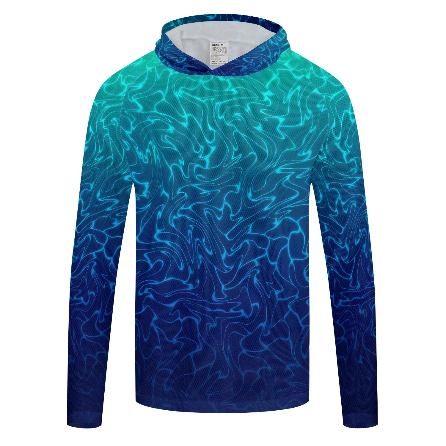 Men's Long Sleeve Fishing Shirt with Hoodie