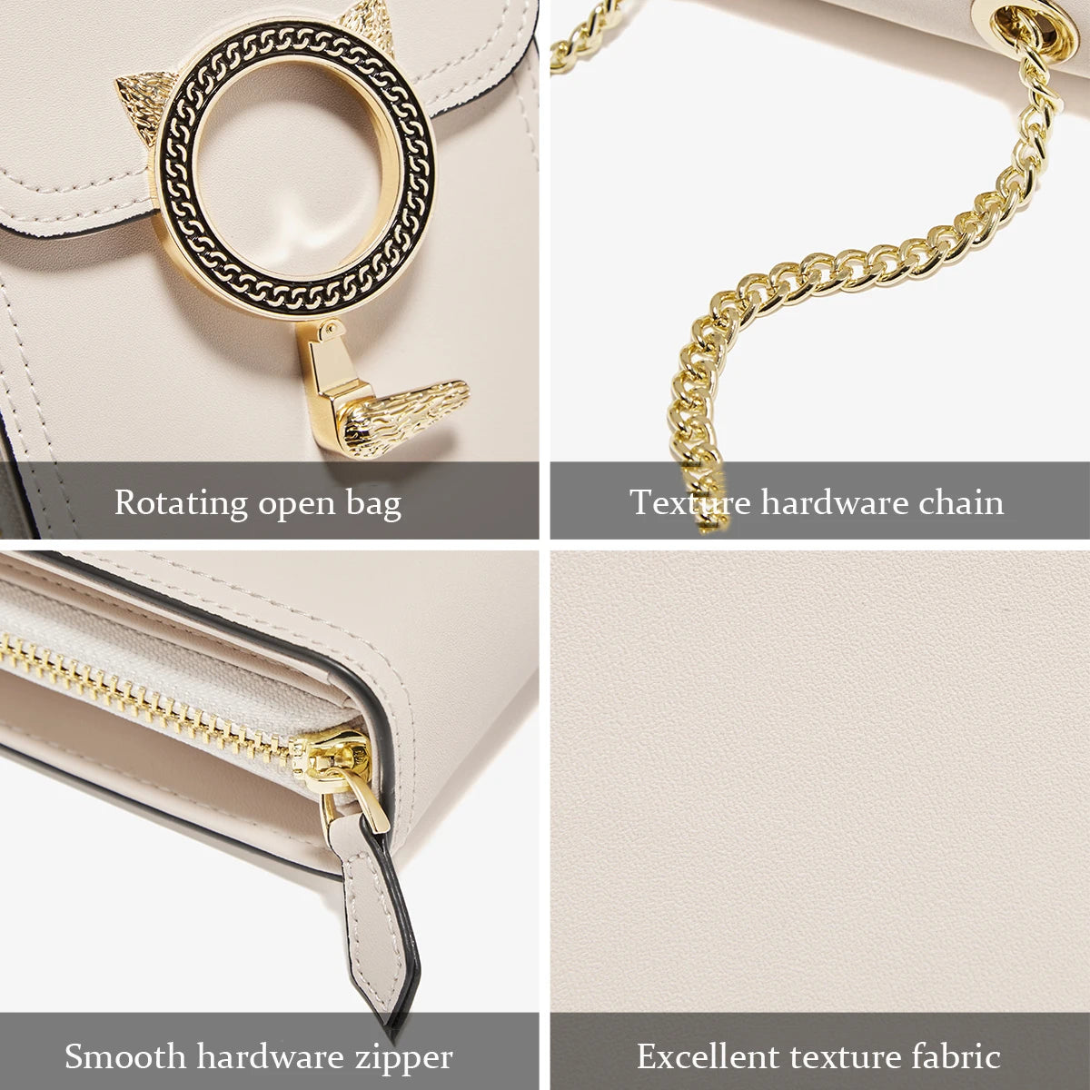 FOXER Split Leather Crossbody Bag