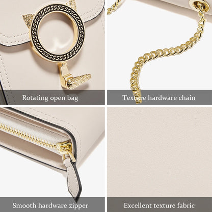 FOXER Split Leather Crossbody Bag