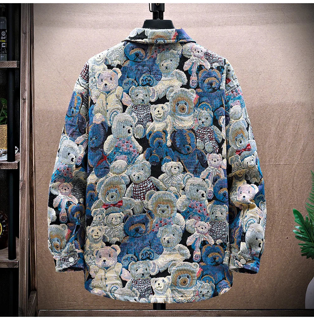 Men's Teddy Bear 3/4 Sleeve Jacket - ShopHub